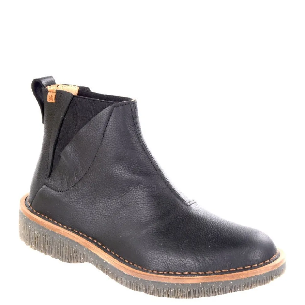 Botki damskie El Naturalista N5570 VULCANO skórzane czarny