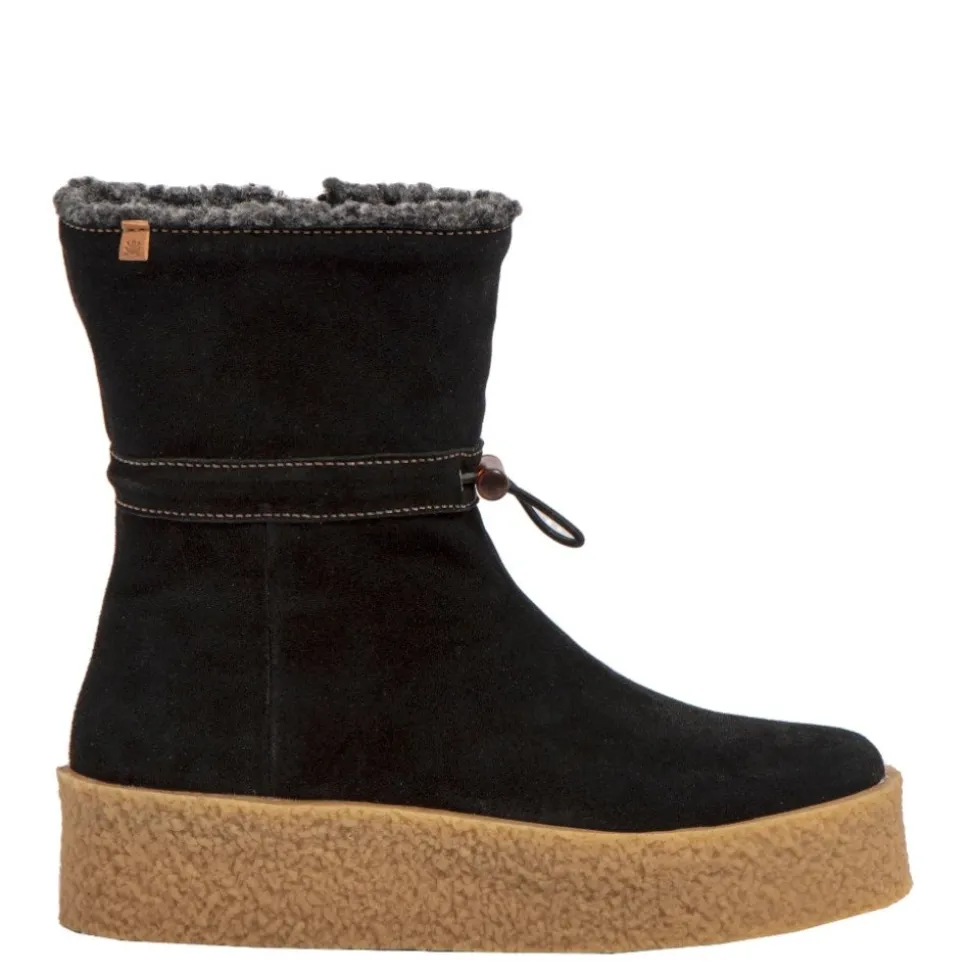Botki damskie El Naturalista N5923 DOLMEN skórzane czarny