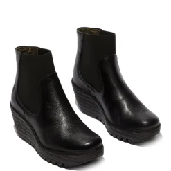 Botki damskie Fly London YADE 398 skórzane czarny P501398000