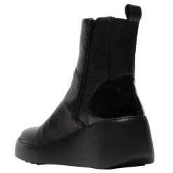 Botki damskie Fly London DOXE 604 skórzane czarny P601604000