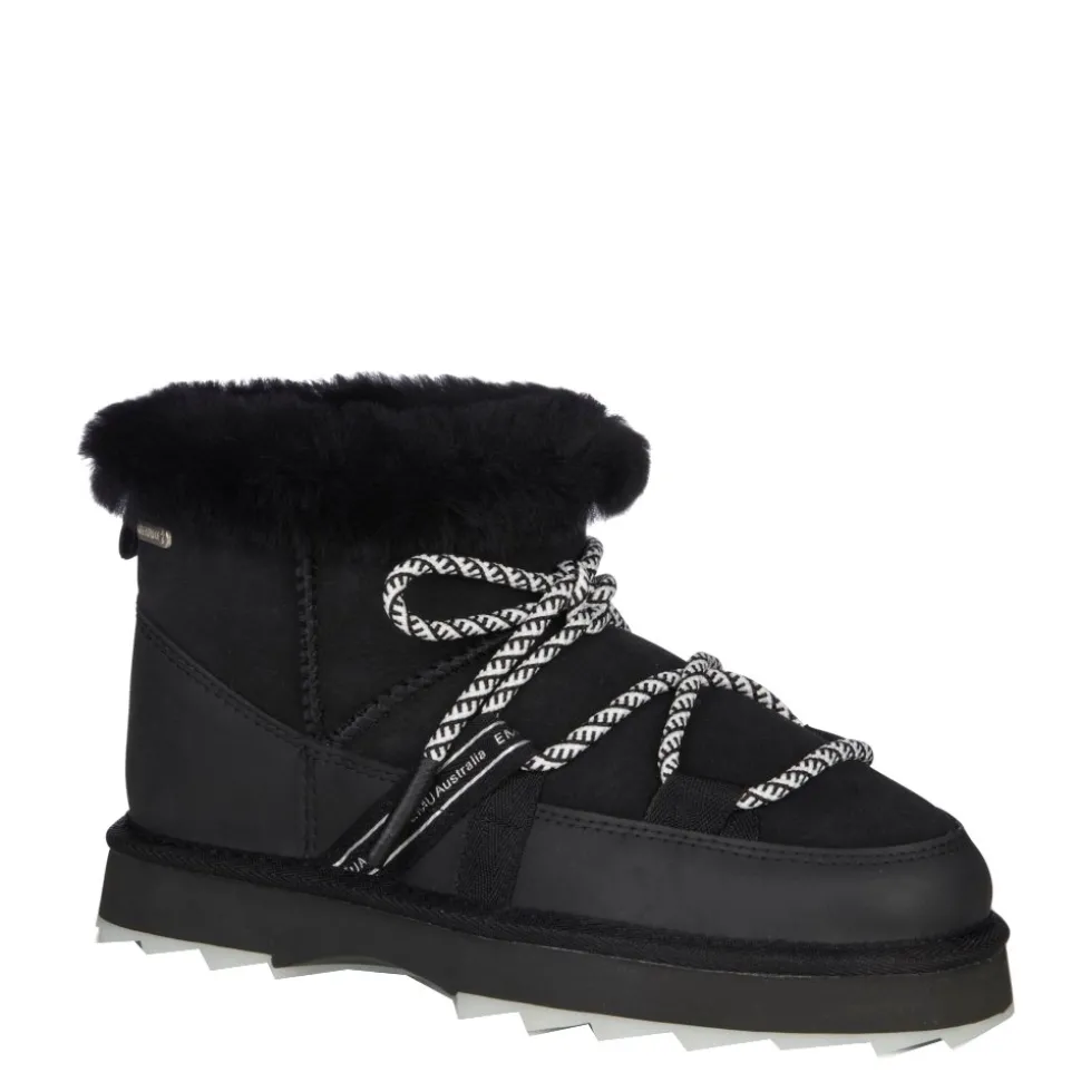 Buty śniegowce Emu AUSTRALIA BLURRED MICRO skórzane czarny W13129 WATER RESISTANT Ocieplane
