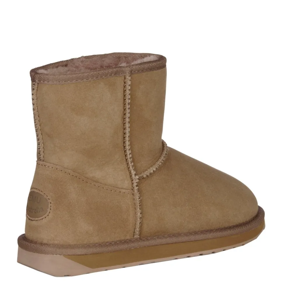 Buty śniegowce EMU AUSTRALIA STINGER MINI skórzane brązowy W10003 WATER RESISTANT Ocieplane