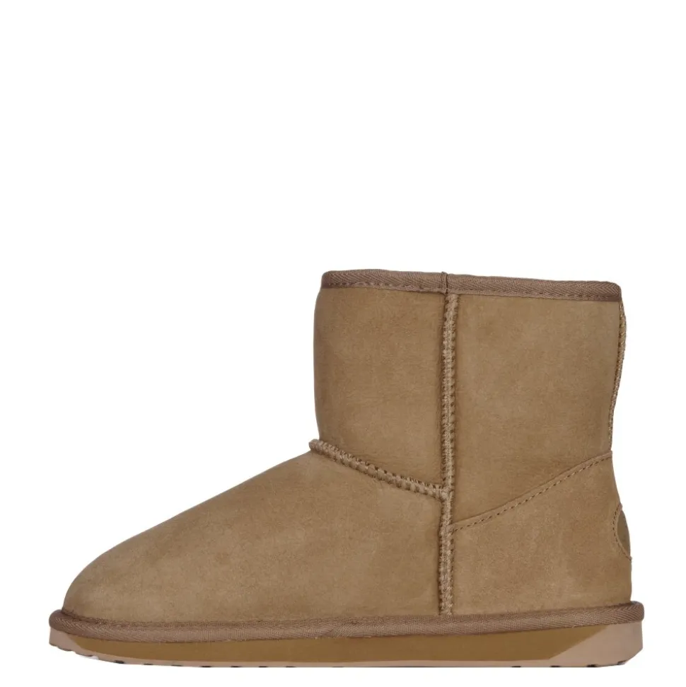 Buty śniegowce EMU AUSTRALIA STINGER MINI skórzane brązowy W10003 WATER RESISTANT Ocieplane