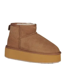 Buty śniegowce Emu AUSTRALIA STINGER MICRO Flatform skórzane brązowy W13082 Ocieplane