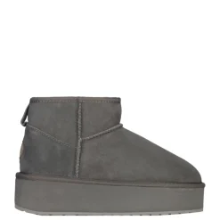 Buty śniegowce Emu AUSTRALIA STINGER MICRO Flatform skórzane szary W13082 Ocieplane