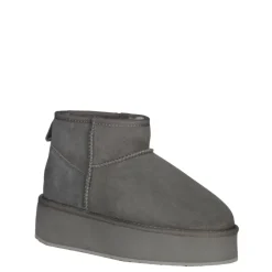 Buty śniegowce Emu AUSTRALIA STINGER MICRO Flatform skórzane szary W13082 Ocieplane