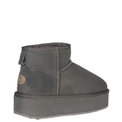 Buty śniegowce Emu AUSTRALIA STINGER MICRO Flatform skórzane szary W13082 Ocieplane