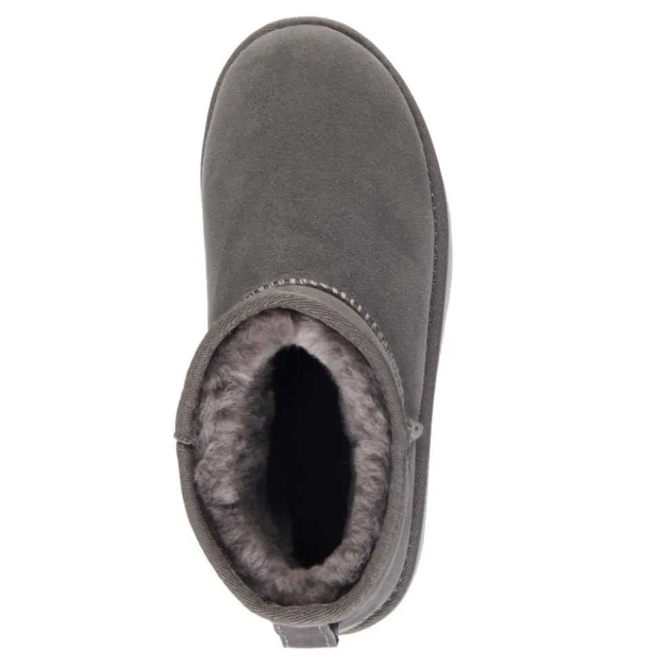 Buty śniegowce Emu AUSTRALIA STINGER MICRO Flatform skórzane szary W13082 Ocieplane