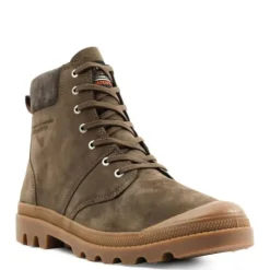 Buty Palladium PALLABROUSSE CUFF WATERPROOF+ skórzane brązowy 77982-236