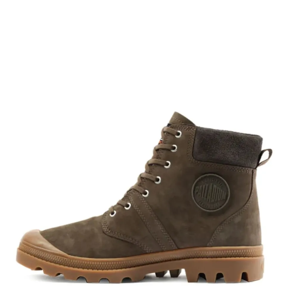Buty Palladium PALLABROUSSE CUFF WATERPROOF+ skórzane brązowy 77982-236