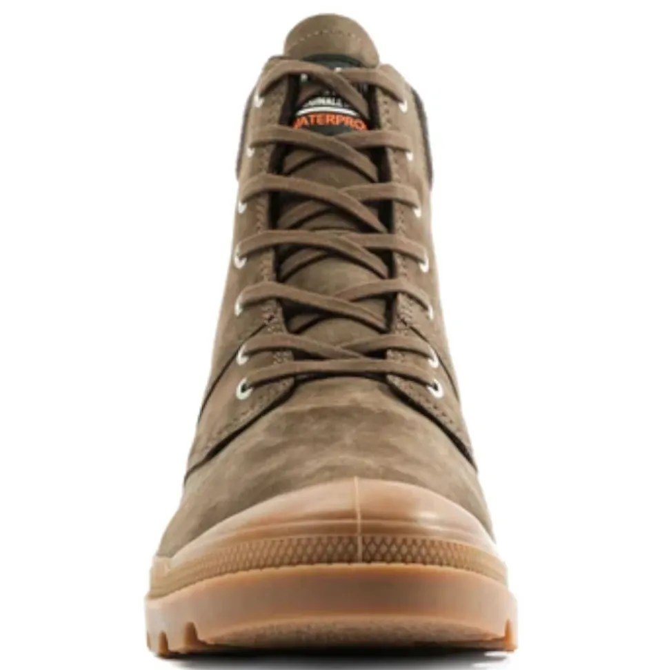 Buty Palladium PALLABROUSSE CUFF WATERPROOF+ skórzane brązowy 77982-236