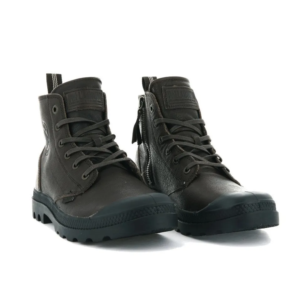 Buty Palladium PAMPA ZIP LEATHER ESS skórzane brązowy 76888-248
