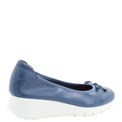 Czółenka damskie Flex&Go SAVER SHOES skórzane niebieski