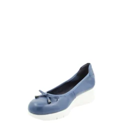 Czółenka damskie Flex&Go SAVER SHOES skórzane niebieski