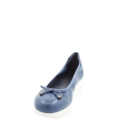 Czółenka damskie Flex&Go SAVER SHOES skórzane niebieski