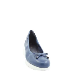 Czółenka damskie Flex&Go SAVER SHOES skórzane niebieski