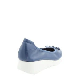 Czółenka damskie Flex&Go SAVER SHOES skórzane niebieski
