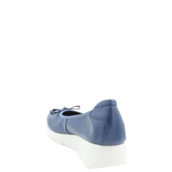 Czółenka damskie Flex&Go SAVER SHOES skórzane niebieski