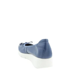 Czółenka damskie Flex&Go SAVER SHOES skórzane niebieski