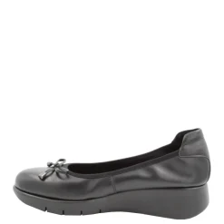 Czółenka damskie Flex&Go SAVER SHOES skórzane czarny