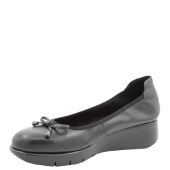 Czółenka damskie Flex&Go SAVER SHOES skórzane czarny