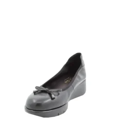 Czółenka damskie Flex&Go SAVER SHOES skórzane czarny