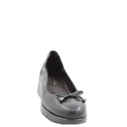 Czółenka damskie Flex&Go SAVER SHOES skórzane czarny