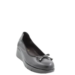 Czółenka damskie Flex&Go SAVER SHOES skórzane czarny