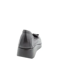 Czółenka damskie Flex&Go SAVER SHOES skórzane czarny
