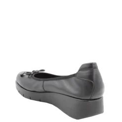Czółenka damskie Flex&Go SAVER SHOES skórzane czarny