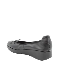 Czółenka damskie Flex&Go SAVER SHOES skórzane czarny