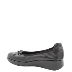 Czółenka damskie Flex&Go SAVER SHOES skórzane czarny