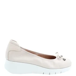 Czółenka damskie Flex&Go SAVER SHOES skórzane beżowy