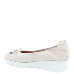Czółenka damskie Flex&Go SAVER SHOES skórzane beżowy