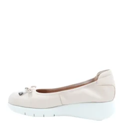 Czółenka damskie Flex&Go SAVER SHOES skórzane beżowy