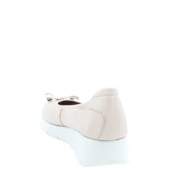 Czółenka damskie Flex&Go SAVER SHOES skórzane beżowy