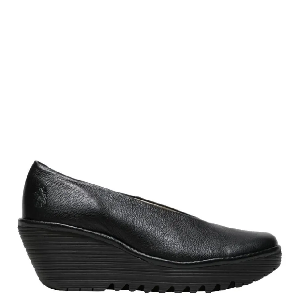 Czółenka damskie Fly London YAZ skórzane czarny P500025149