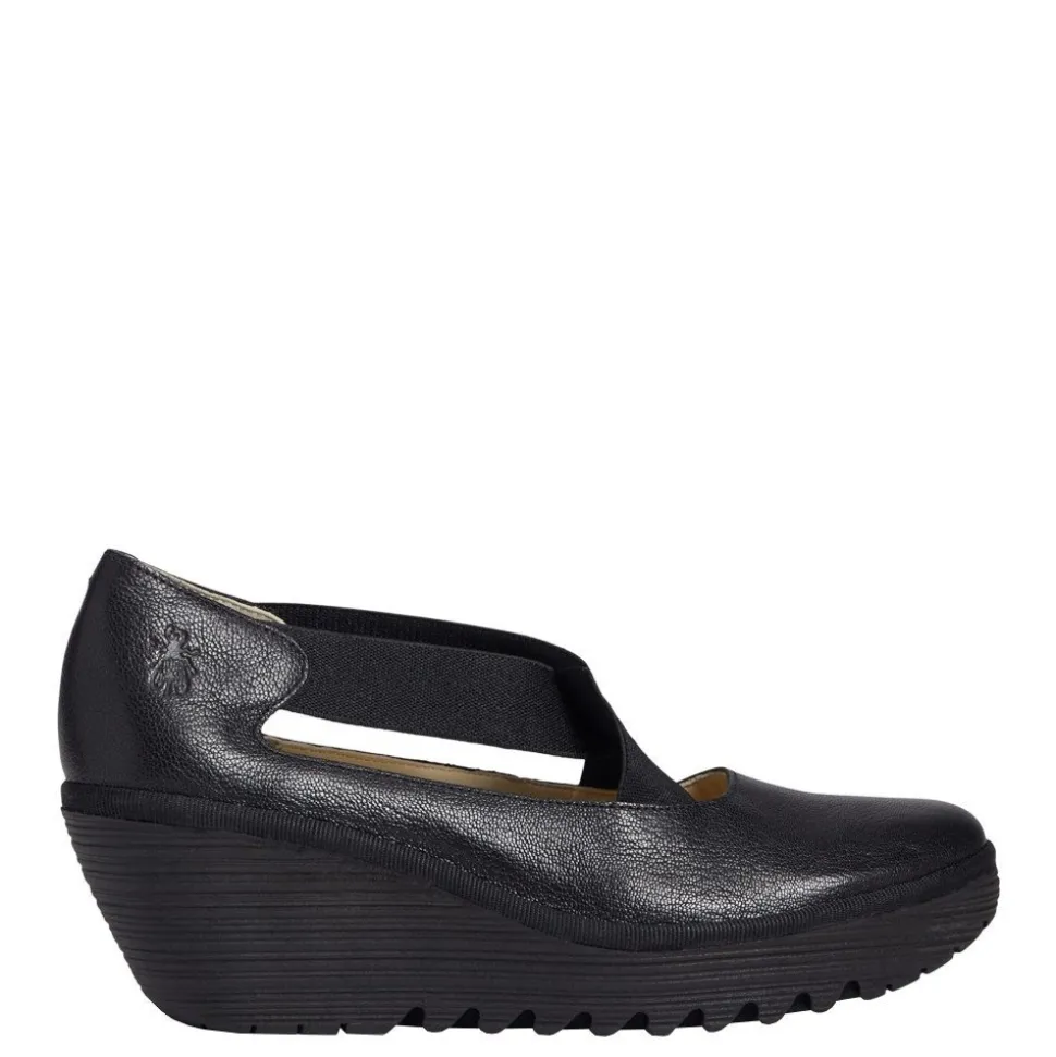 Czółenka damskie Fly London YOLY 402 skórzane czarny P501402000