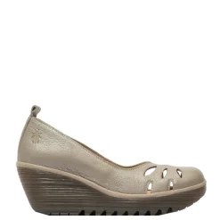 Czółenka damskie Fly London YUBI 480 skórzane srebrny P501480001