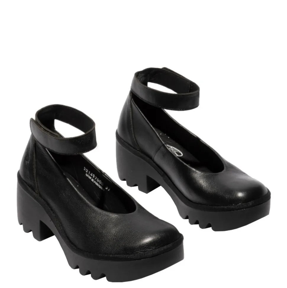Czółenka damskie Fly London TIRY 497 skórzane czarny P501497000