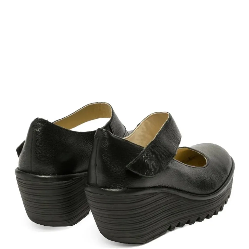 Czółenka damskie Fly London YASI 682 skórzane czarny P500682000