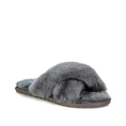 Kapcie damskie Emu AUSTRALIA skórzane szary W11573