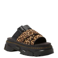 Klapki Dr. Martens MATTISON SLIDE Light Tan Mini Leopard Spot Hair On 41110200