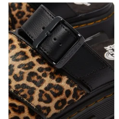 Klapki Dr. Martens MATTISON SLIDE Light Tan Mini Leopard Spot Hair On 41110200