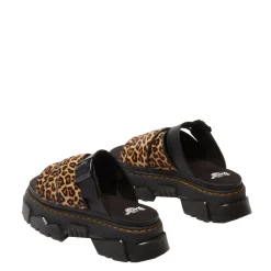 Klapki Dr. Martens MATTISON SLIDE Light Tan Mini Leopard Spot Hair On 41110200