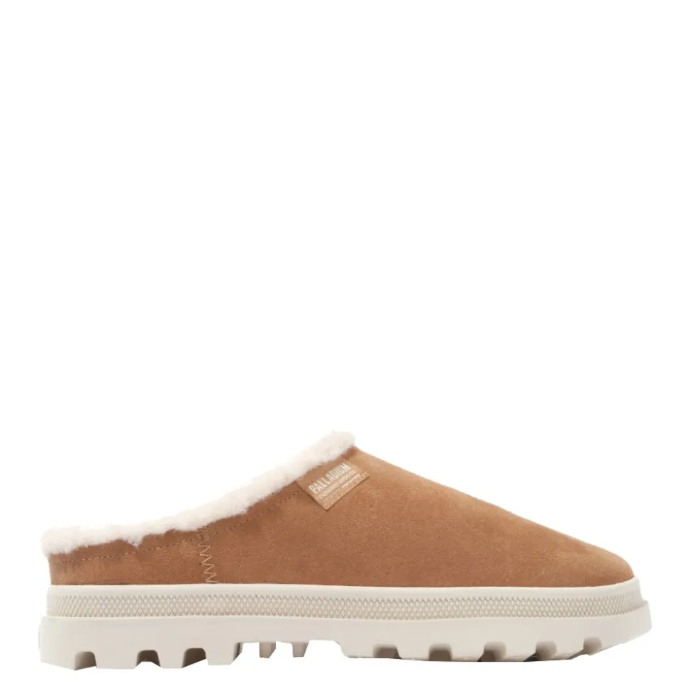 Klapki Palladium PALLADUNE MULE WARM skórzane brązowy 74337-252