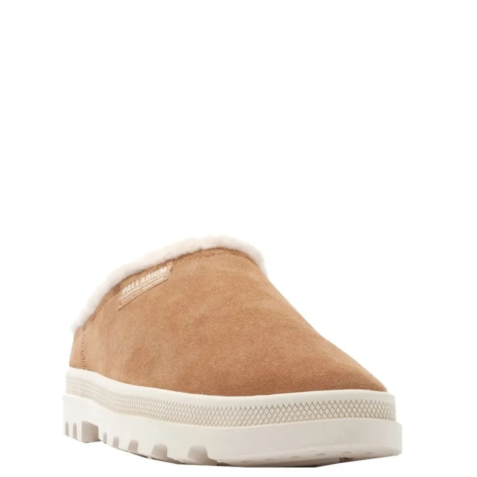 Klapki Palladium PALLADUNE MULE WARM skórzane brązowy 74337-252