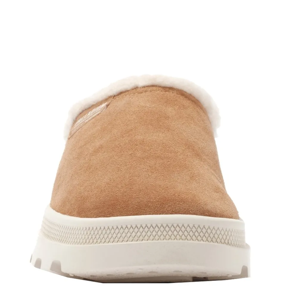 Klapki Palladium PALLADUNE MULE WARM skórzane brązowy 74337-252