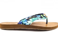 Klapki Wrangler FLIPPY HIPPY Blue Green Flower WL141546-248