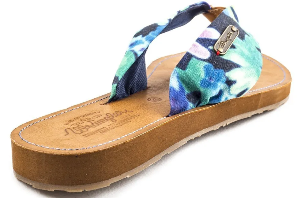 Klapki Wrangler FLIPPY HIPPY Blue Green Flower WL141546-248